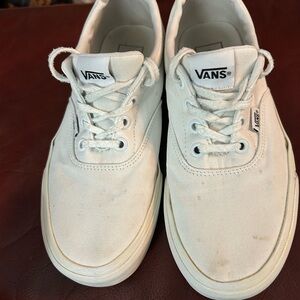 Vans Men's Off-White Canvas Sneakers